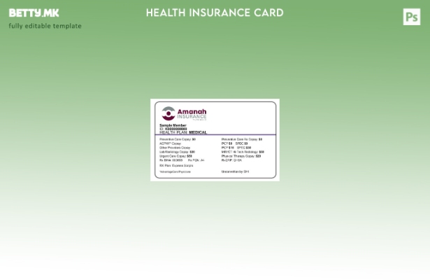 Модерен стил Шаблон за картичка за здравствено осигурување на Сомалија